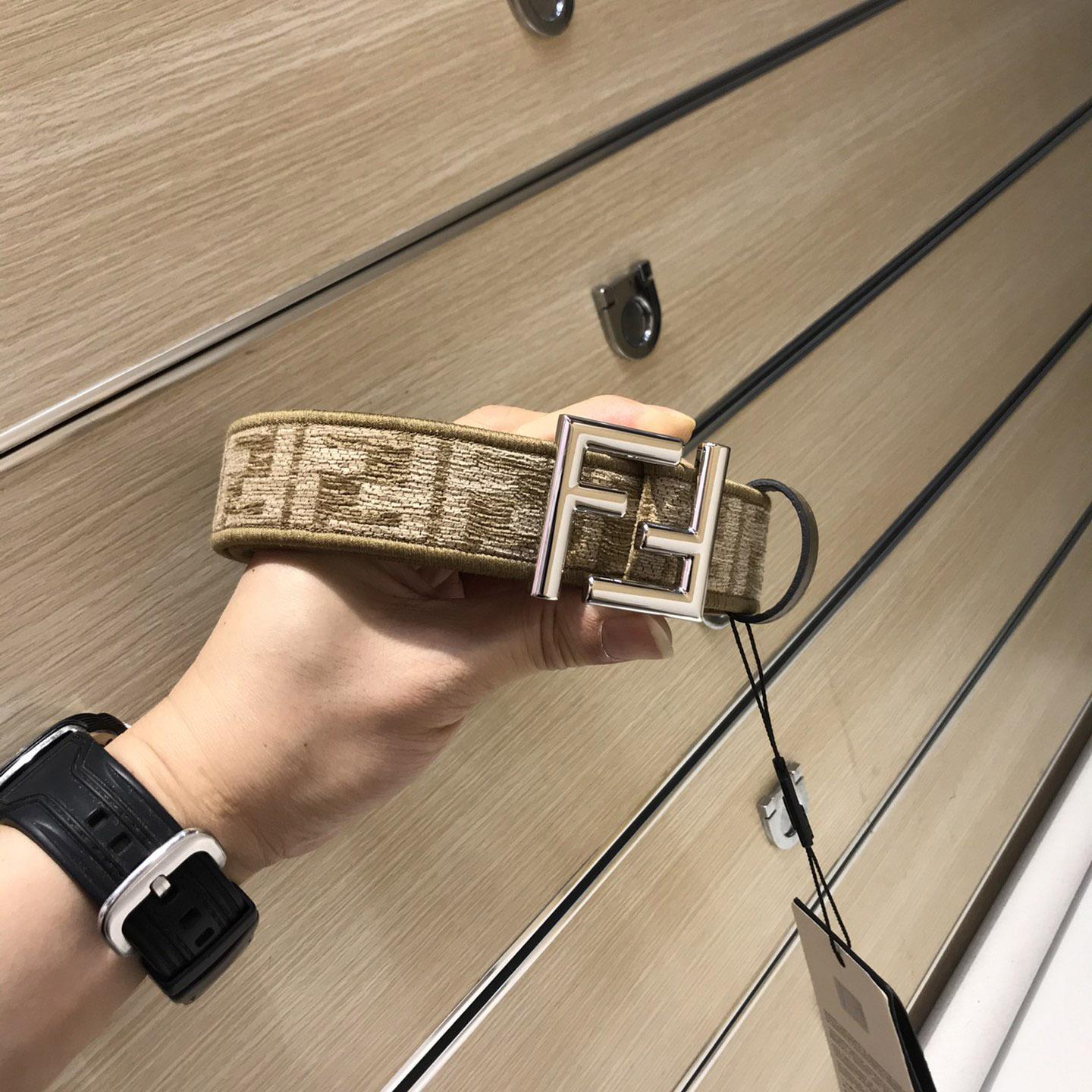 Fendi FF Jacquard Fabric Belt - PerfectKickZ