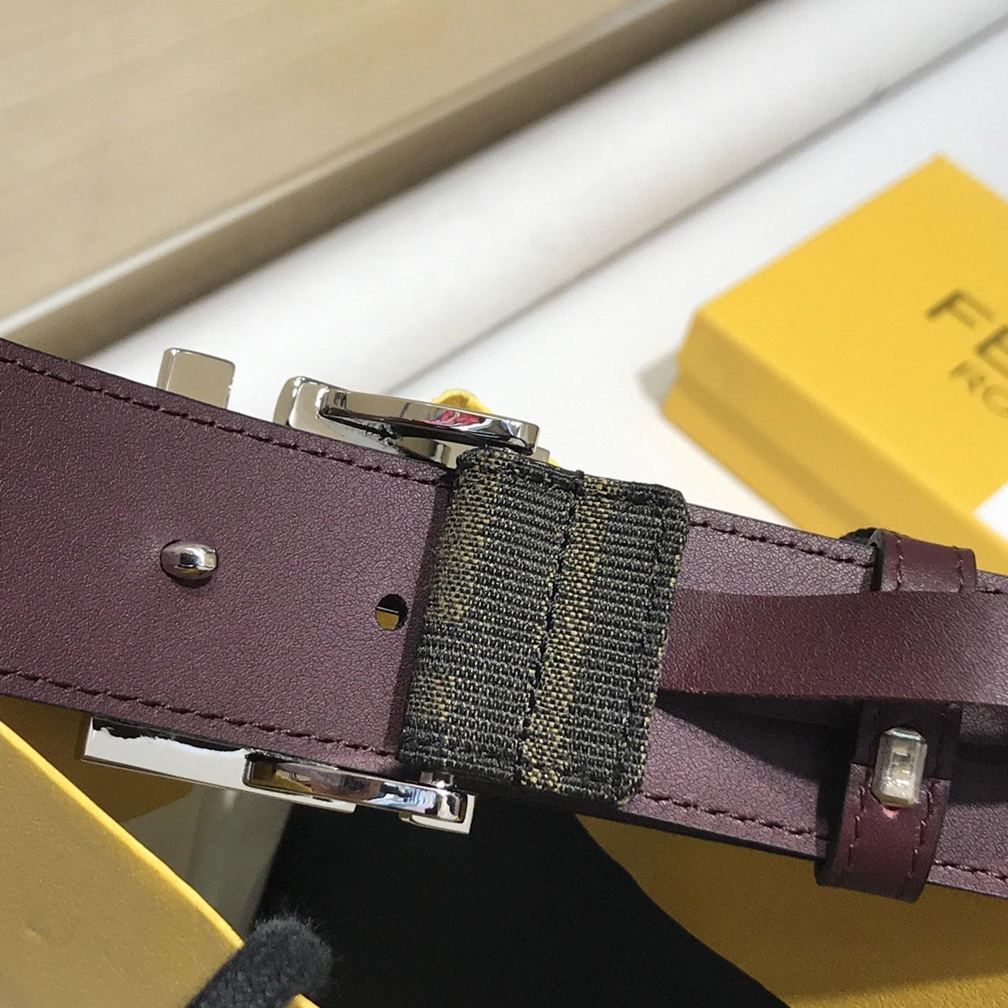 Fendi Brown Fabric Belt - PerfectKickZ