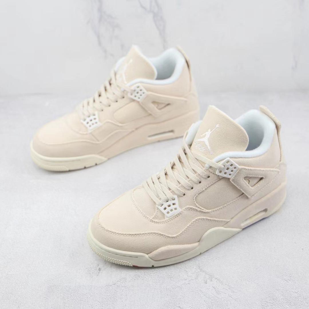 Air Jordan 4  "Canvas" Sneakers DQ4909-100WL - PerfectKickZ