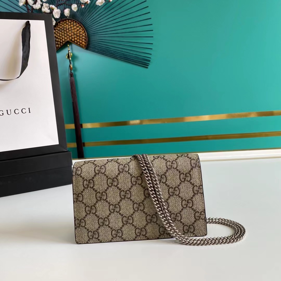 Gucci Dionysus GG Supreme Super Mini Bag(16.5-10-4.5cm)   476432 - PerfectKickZ