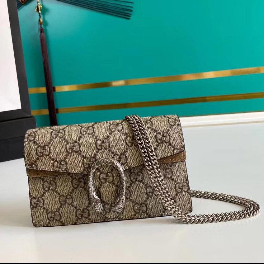 Gucci Dionysus GG Supreme Super Mini Bag(16.5-10-4.5cm)   476432 - PerfectKickZ