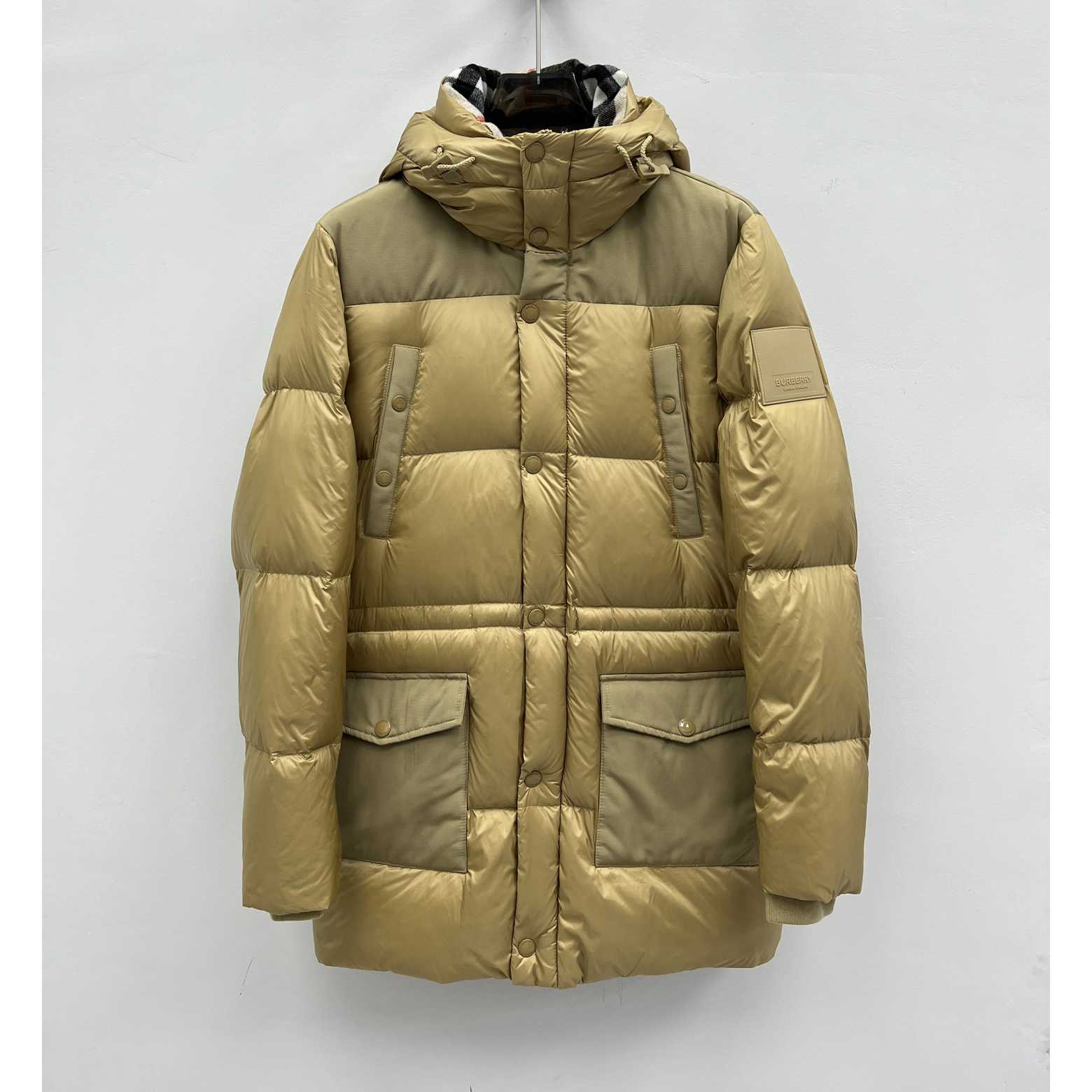 Burberry Logo Appliqué Nylon Puffer Coat - PerfectKickZ