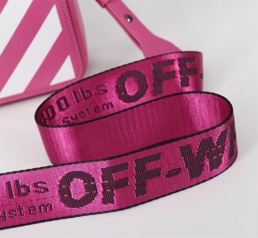 Off white Women’s Cowhide Twill Single Shoulder Messenger Bag Sling Bag - PerfectKickZ