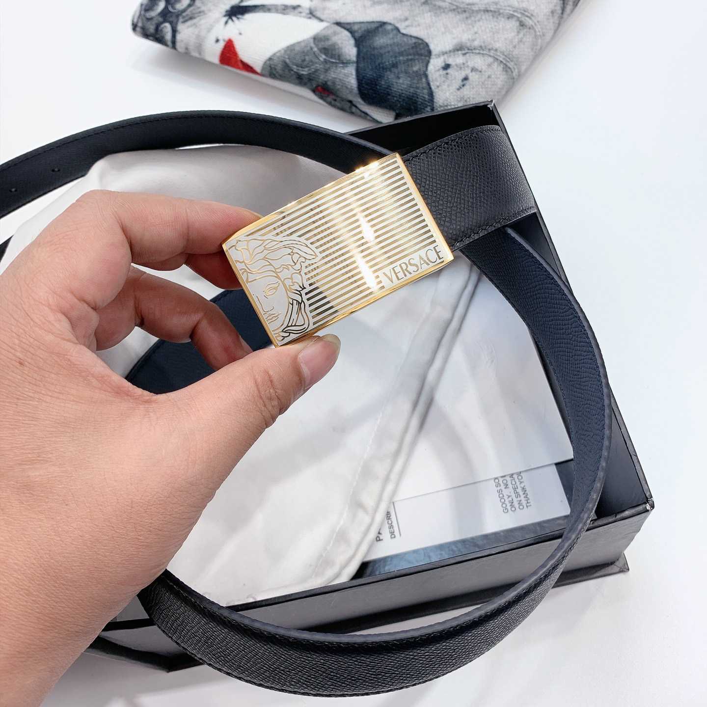 Versace Leather Belt - PerfectKickZ