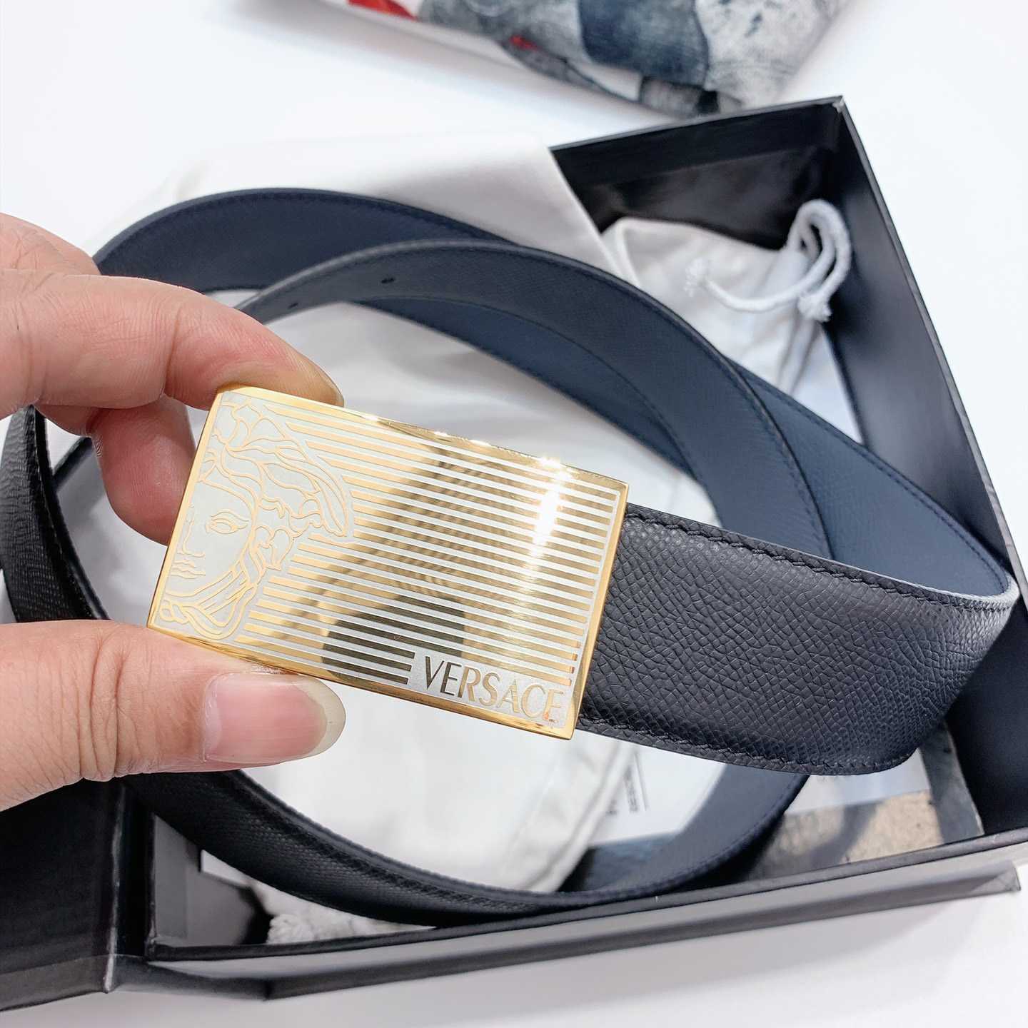 Versace Leather Belt - PerfectKickZ