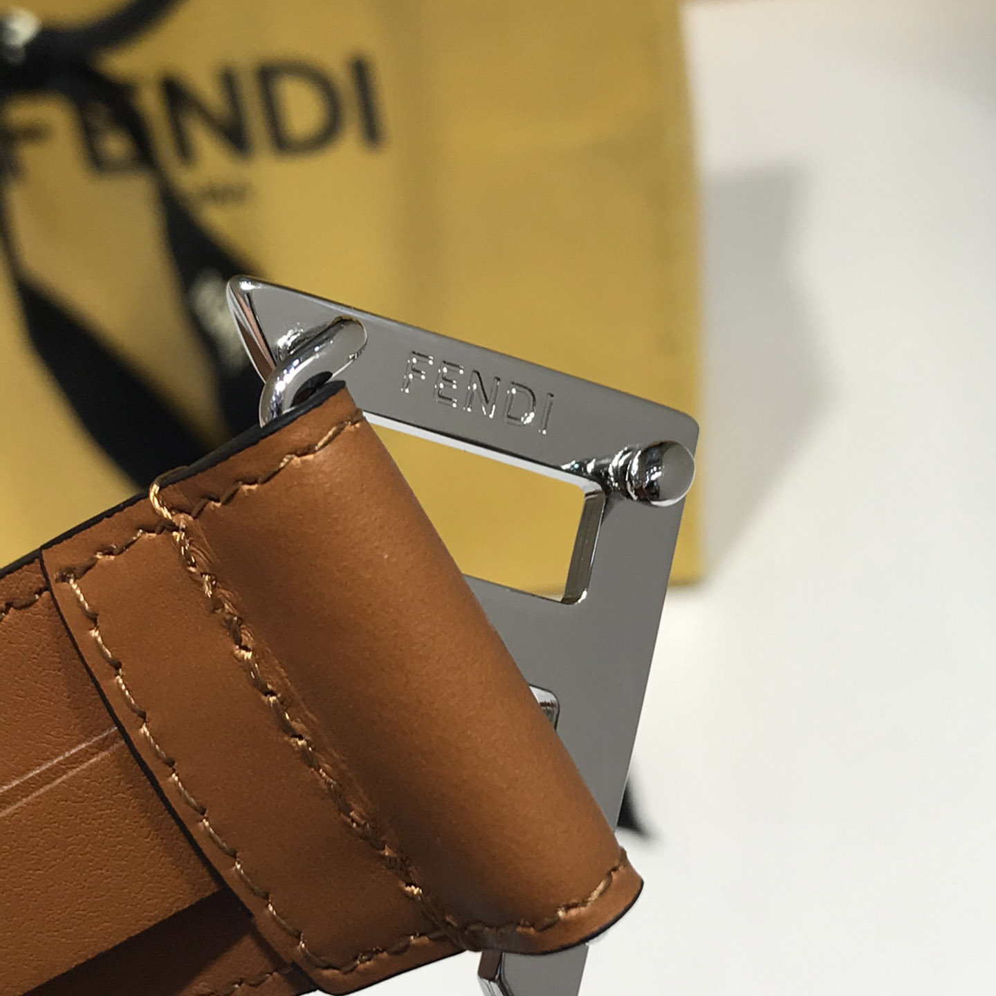 Fendi Brown Leather Belt - PerfectKickZ