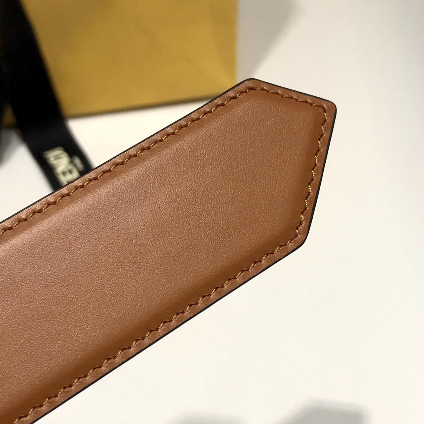 Fendi Brown Leather Belt - PerfectKickZ