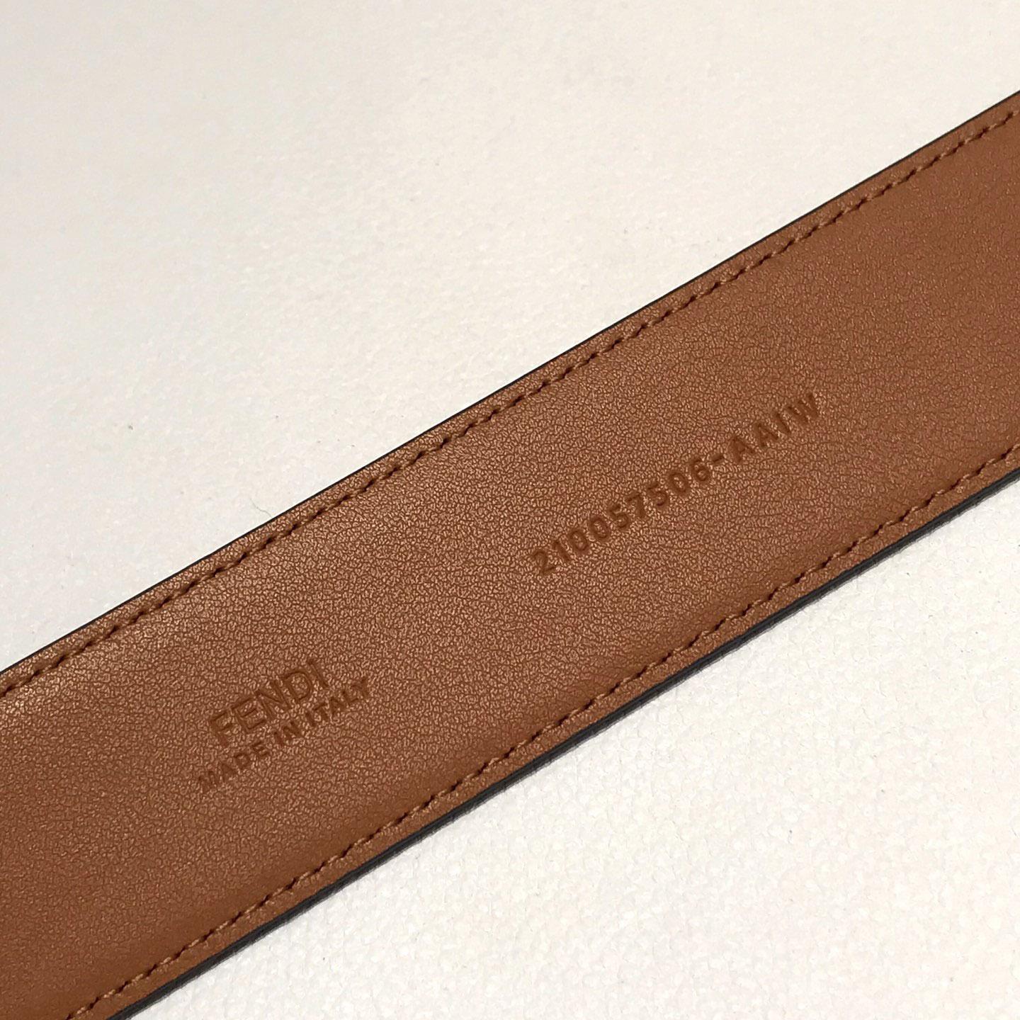 Fendi Brown Leather Belt - PerfectKickZ