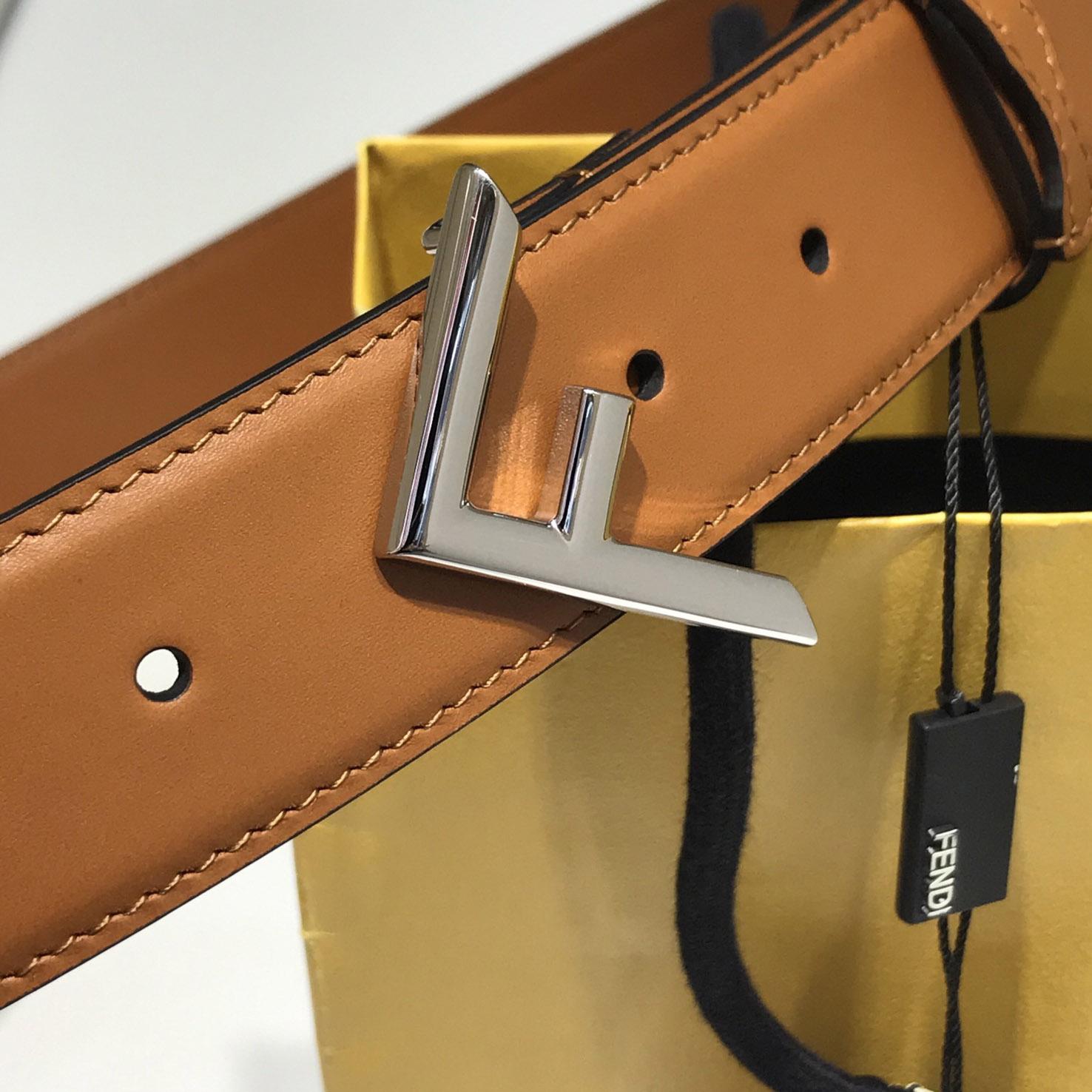 Fendi Brown Leather Belt - PerfectKickZ