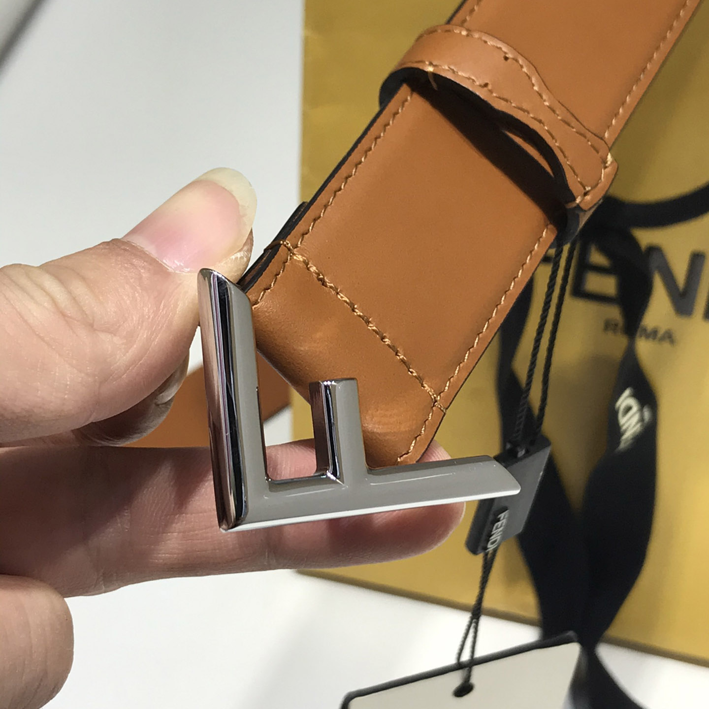 Fendi Brown Leather Belt - PerfectKickZ