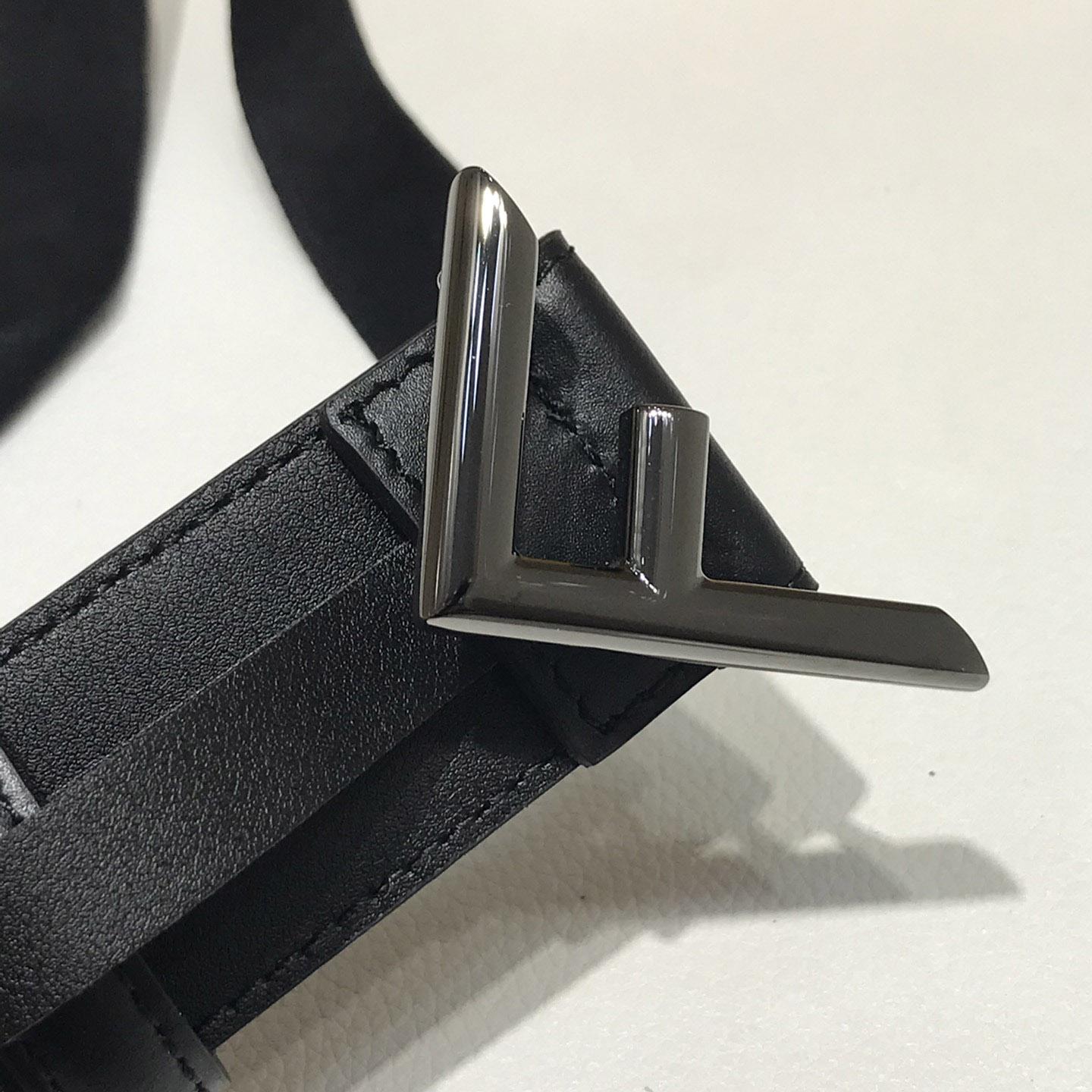 Fendi Black Leather Belt - PerfectKickZ