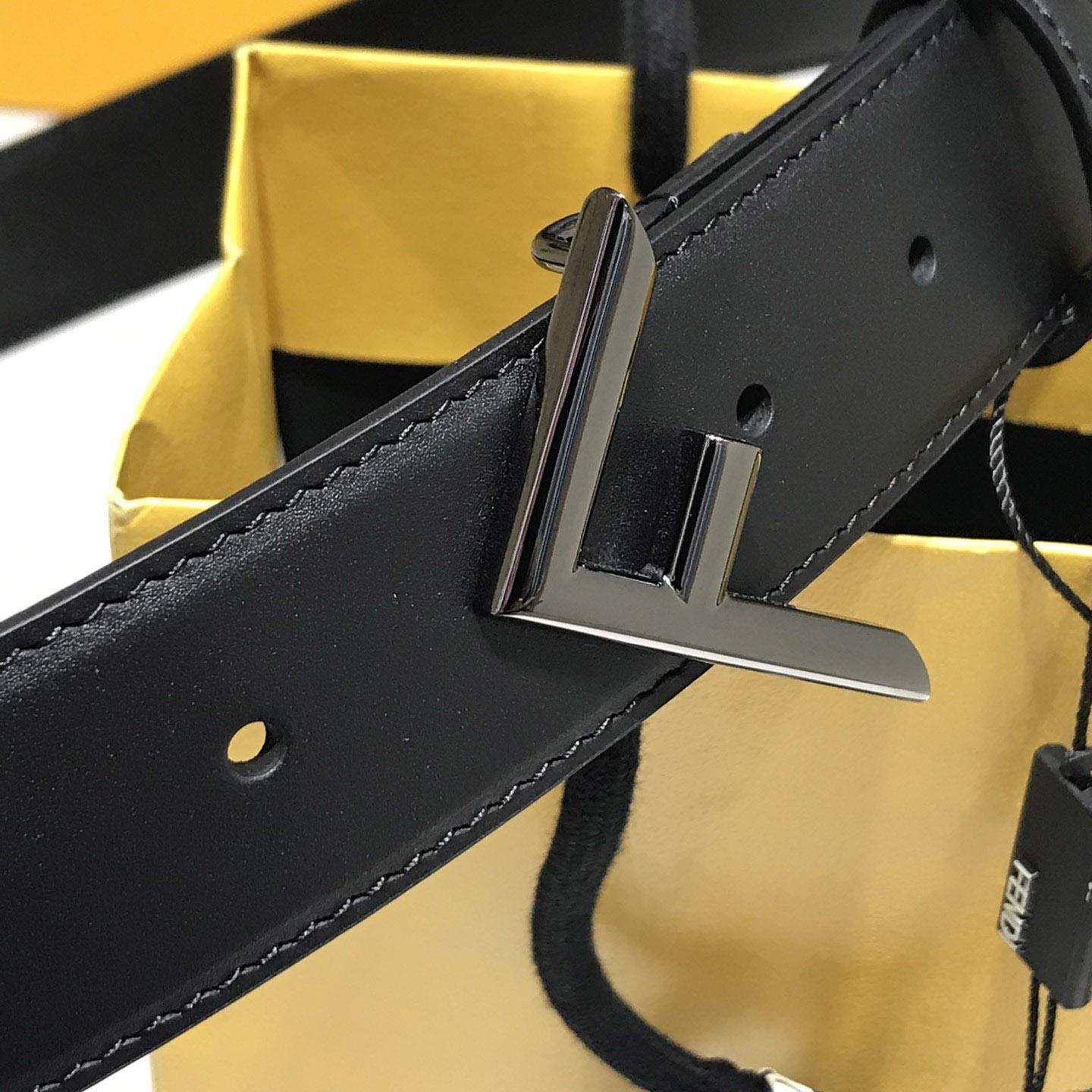 Fendi Black Leather Belt - PerfectKickZ