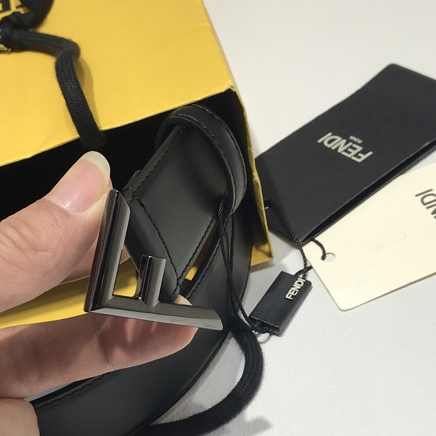 Fendi Black Leather Belt - PerfectKickZ