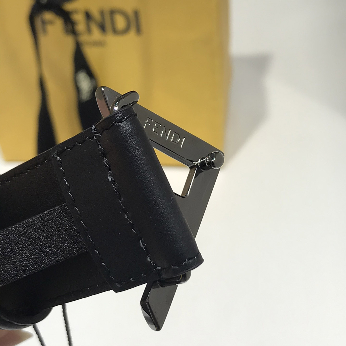 Fendi Black Leather Belt - PerfectKickZ