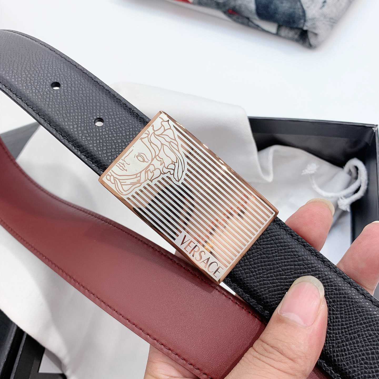 Versace Leather Belt - PerfectKickZ