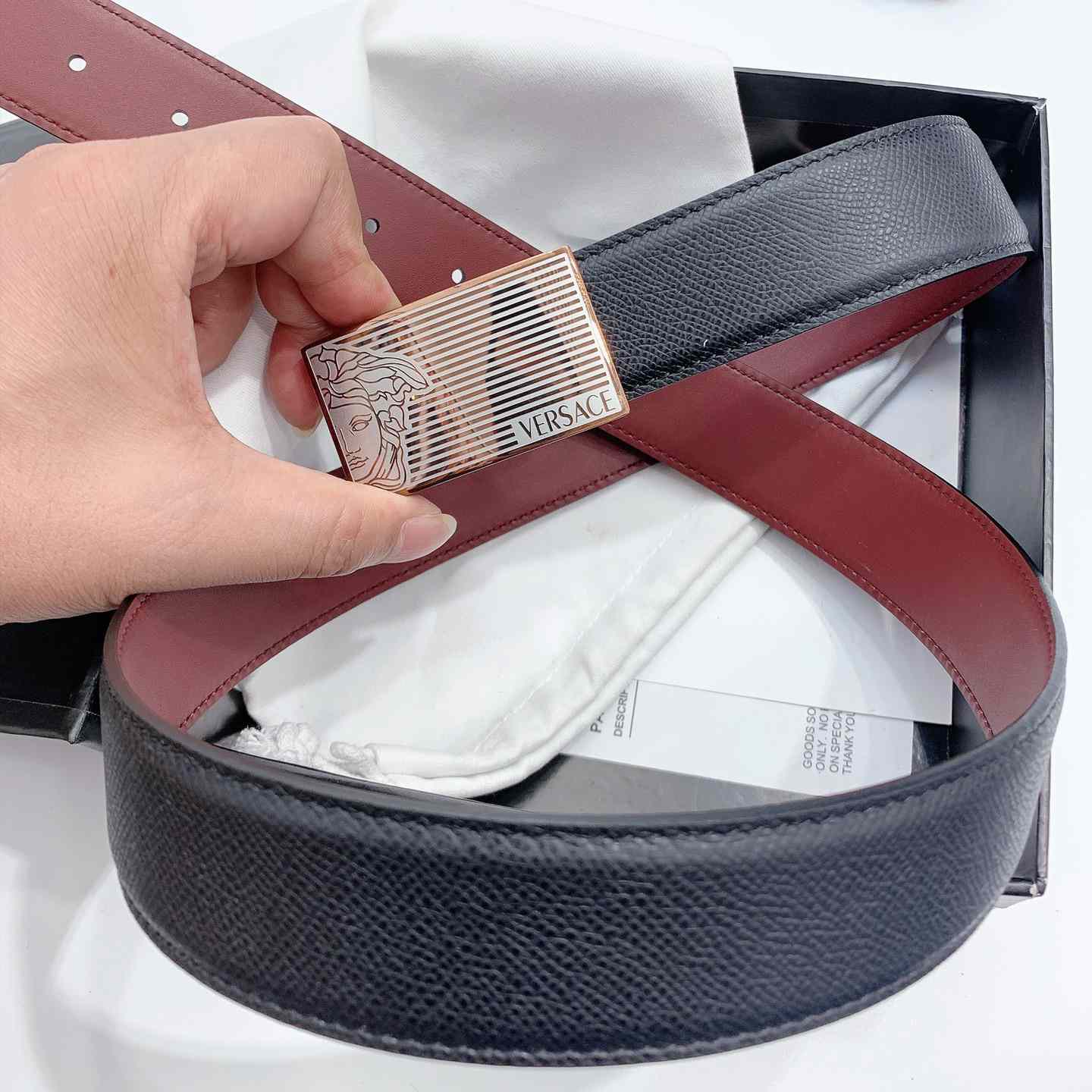 Versace Leather Belt - PerfectKickZ