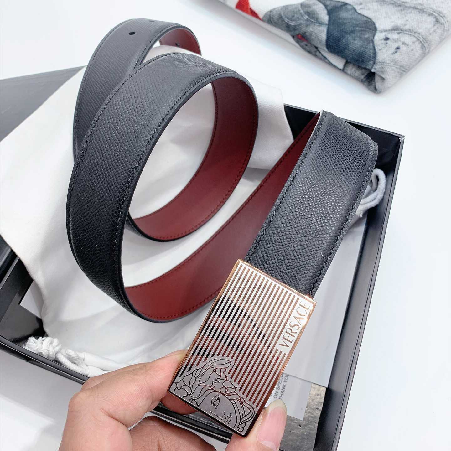 Versace Leather Belt - PerfectKickZ