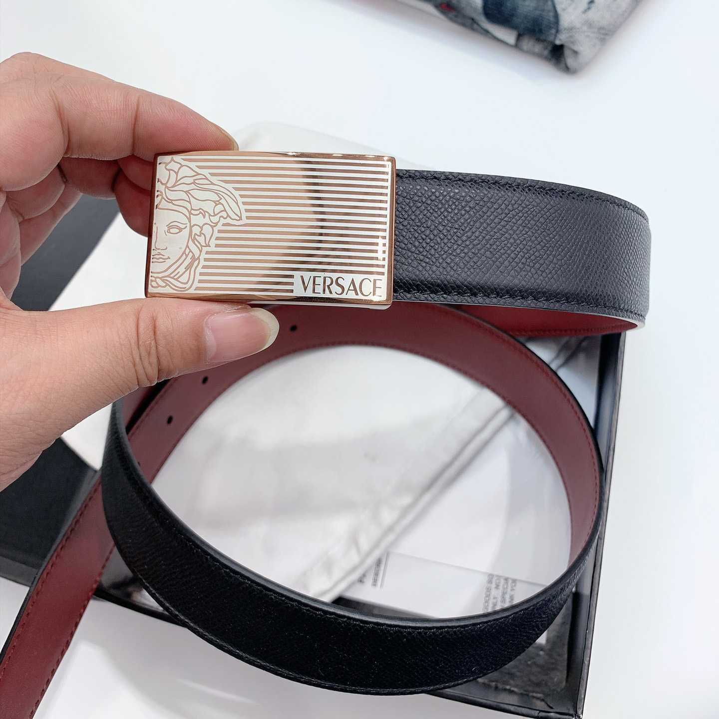 Versace Leather Belt - PerfectKickZ
