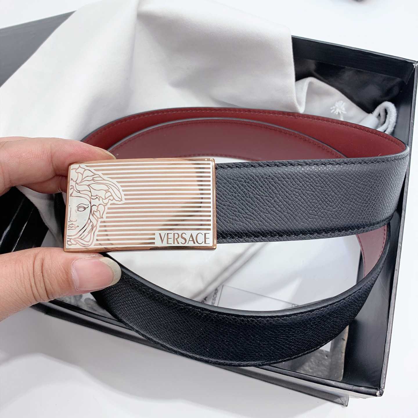 Versace Leather Belt - PerfectKickZ