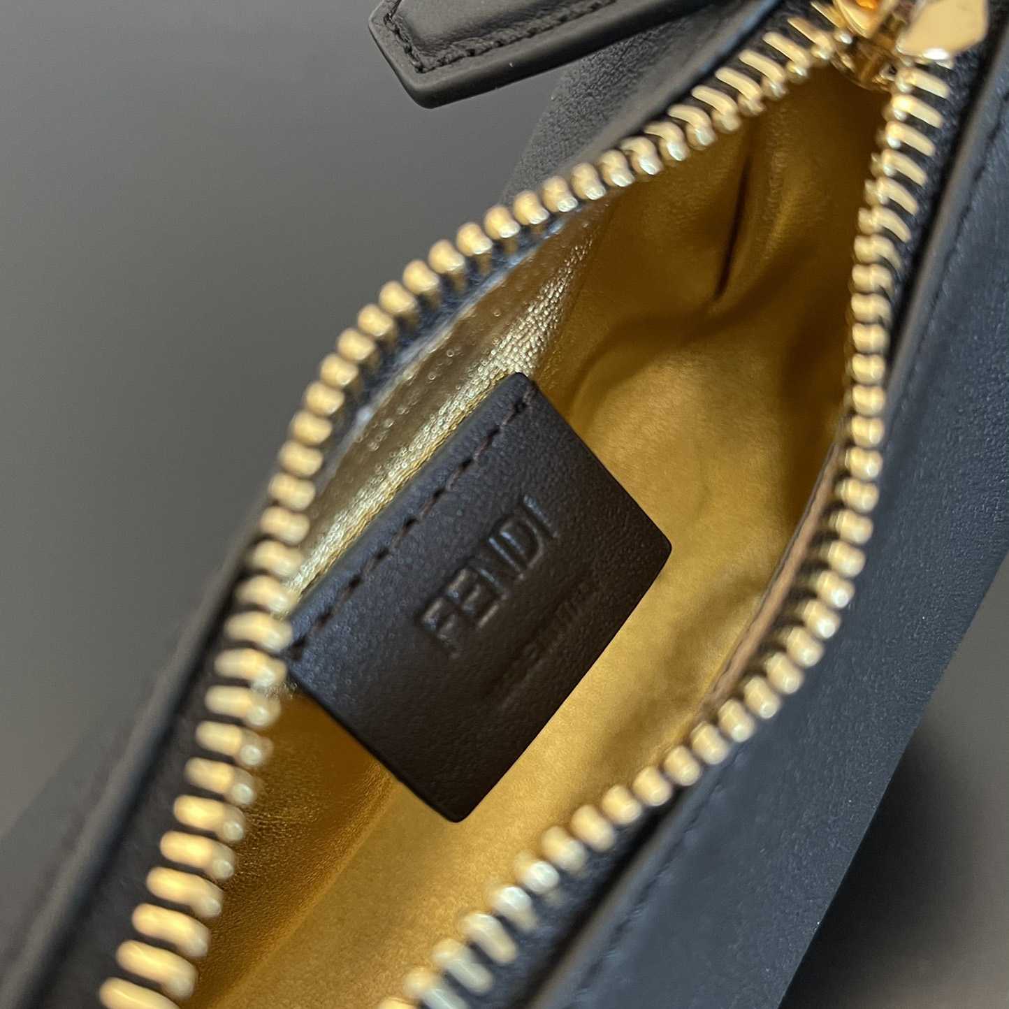 Fendi Nano Fendigraphy Black Leather Charm (16.5-14-5cm) - PerfectKickZ