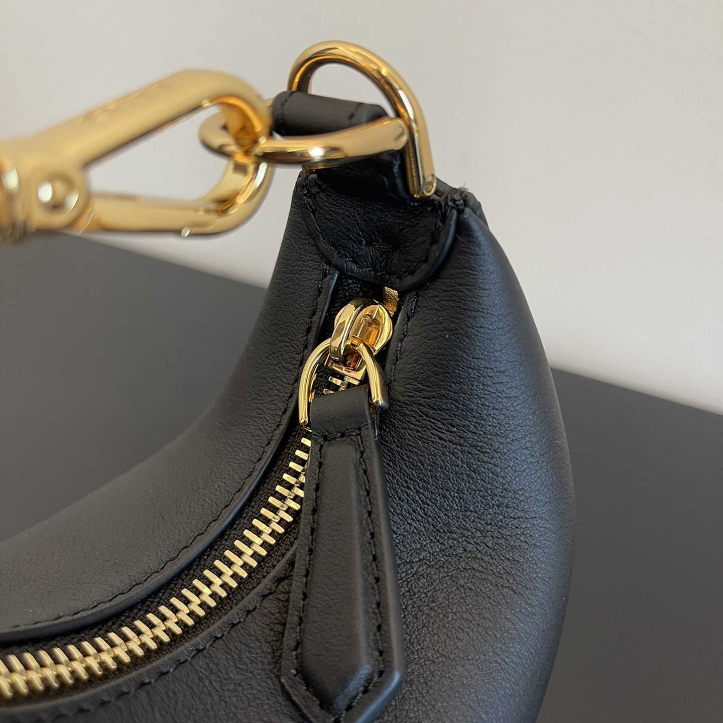 Fendi Nano Fendigraphy Black Leather Charm (16.5-14-5cm) - PerfectKickZ
