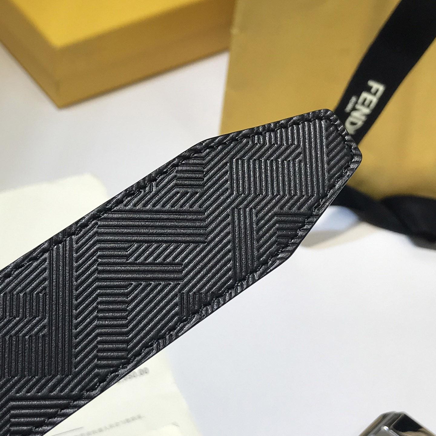 Fendi Edge Black Leather Belt - PerfectKickZ