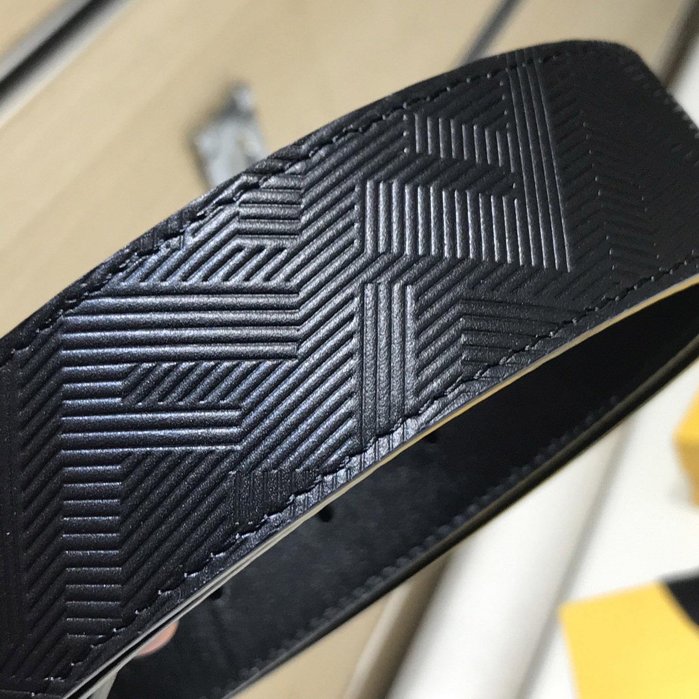 Fendi Edge Black Leather Belt - PerfectKickZ