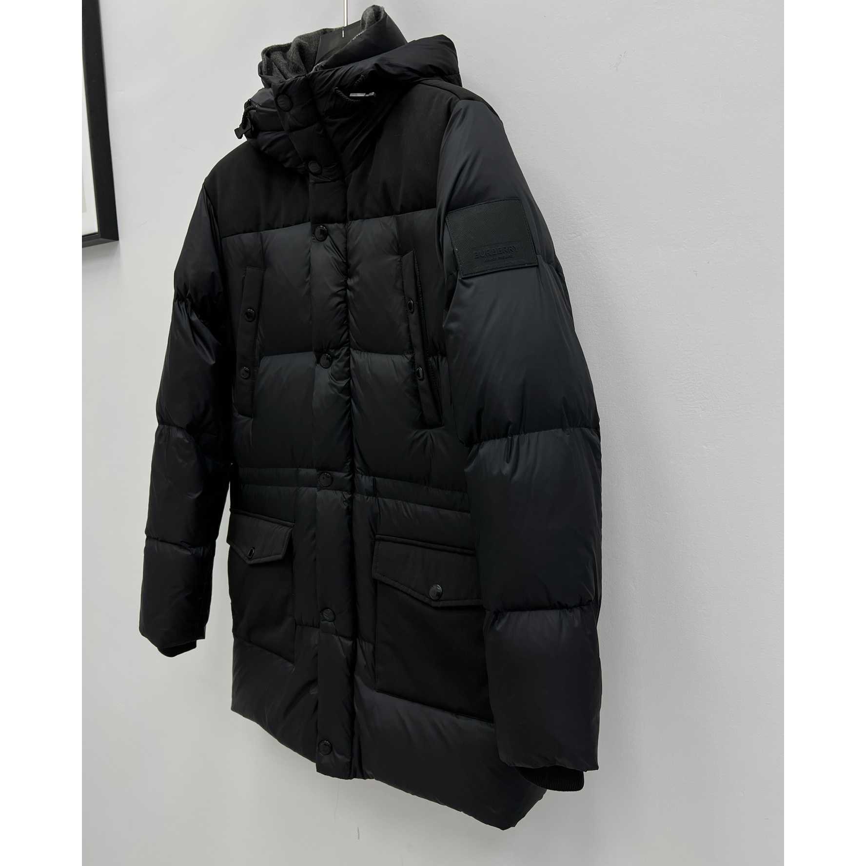 Burberry Logo Appliqué Nylon Puffer Coat - PerfectKickZ