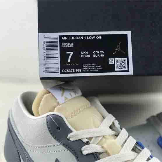 Air Jordan 1 Low “UNC Grey” Sneaker     DZ5376-469 - PerfectKickZ