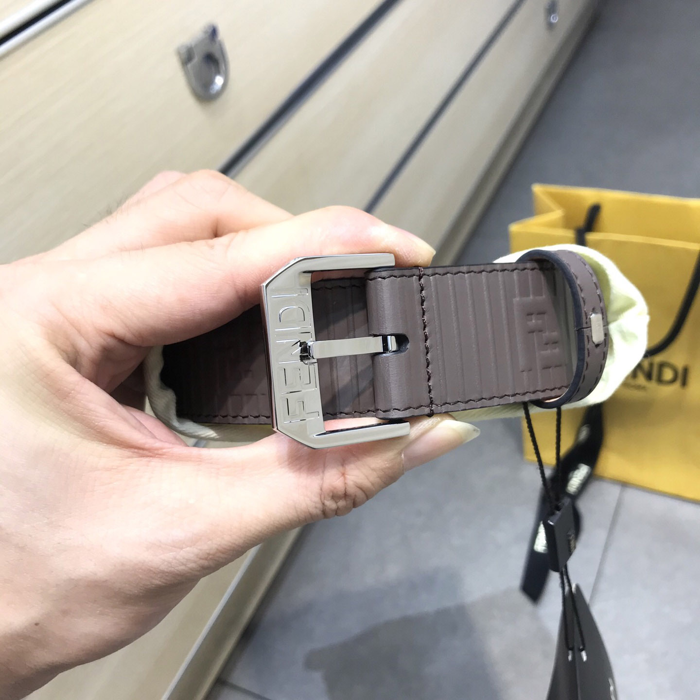 Fendi Brown Leather Belt - PerfectKickZ