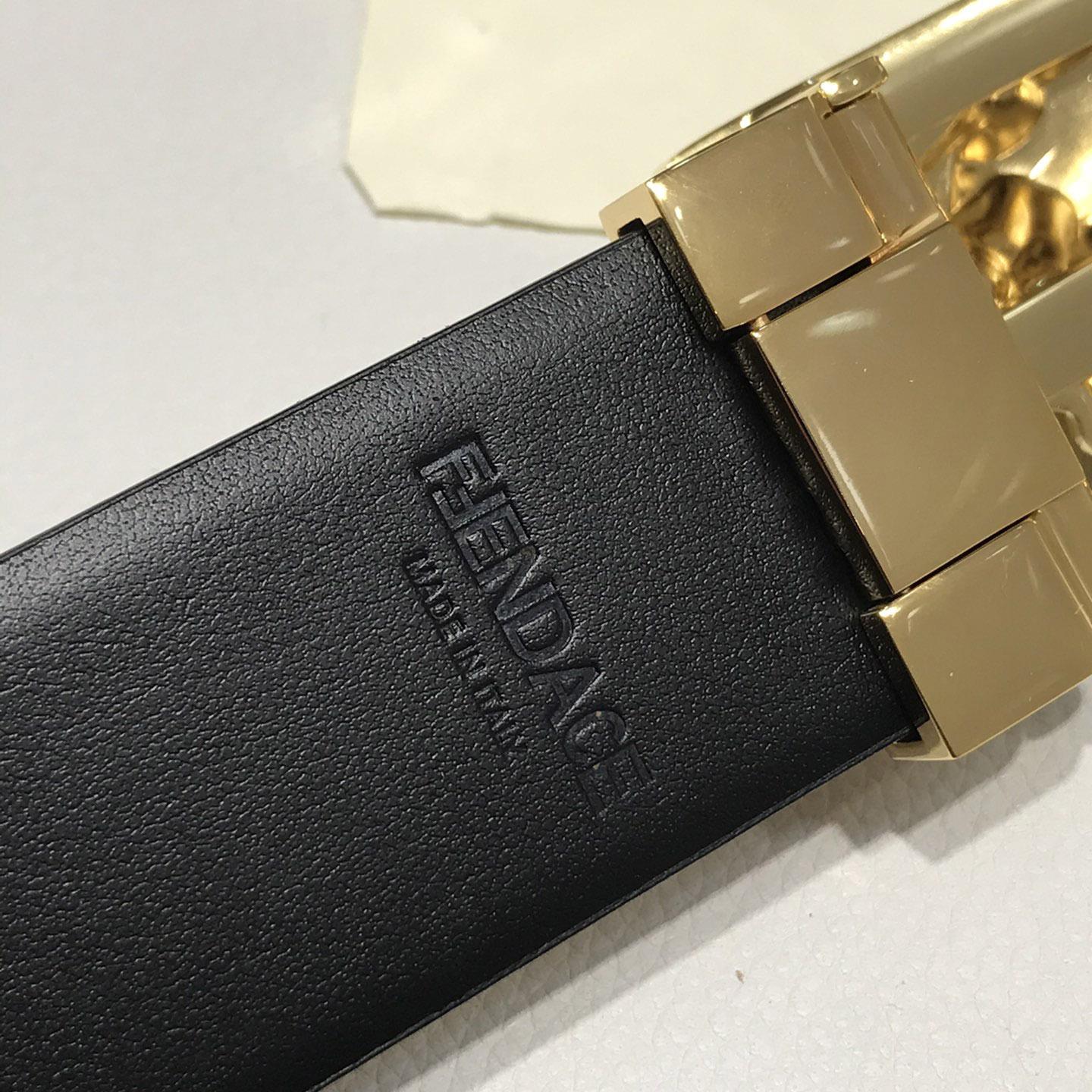 Versace Fendace Gold Baroque Reversible Belt - PerfectKickZ