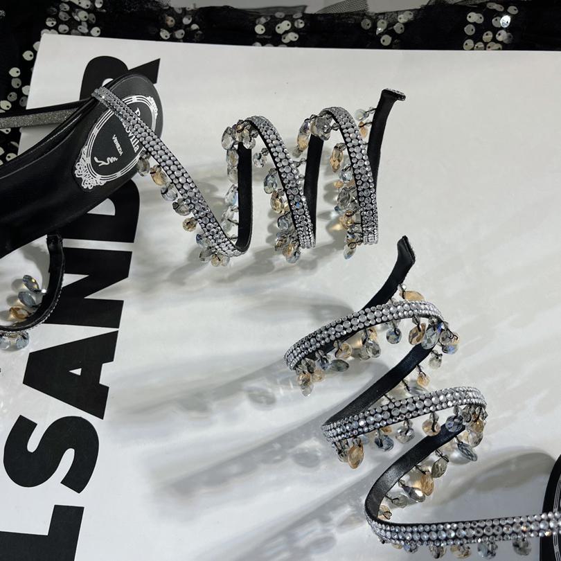 Rene Caovilla Stiletto Heel Sandals - PerfectKickZ