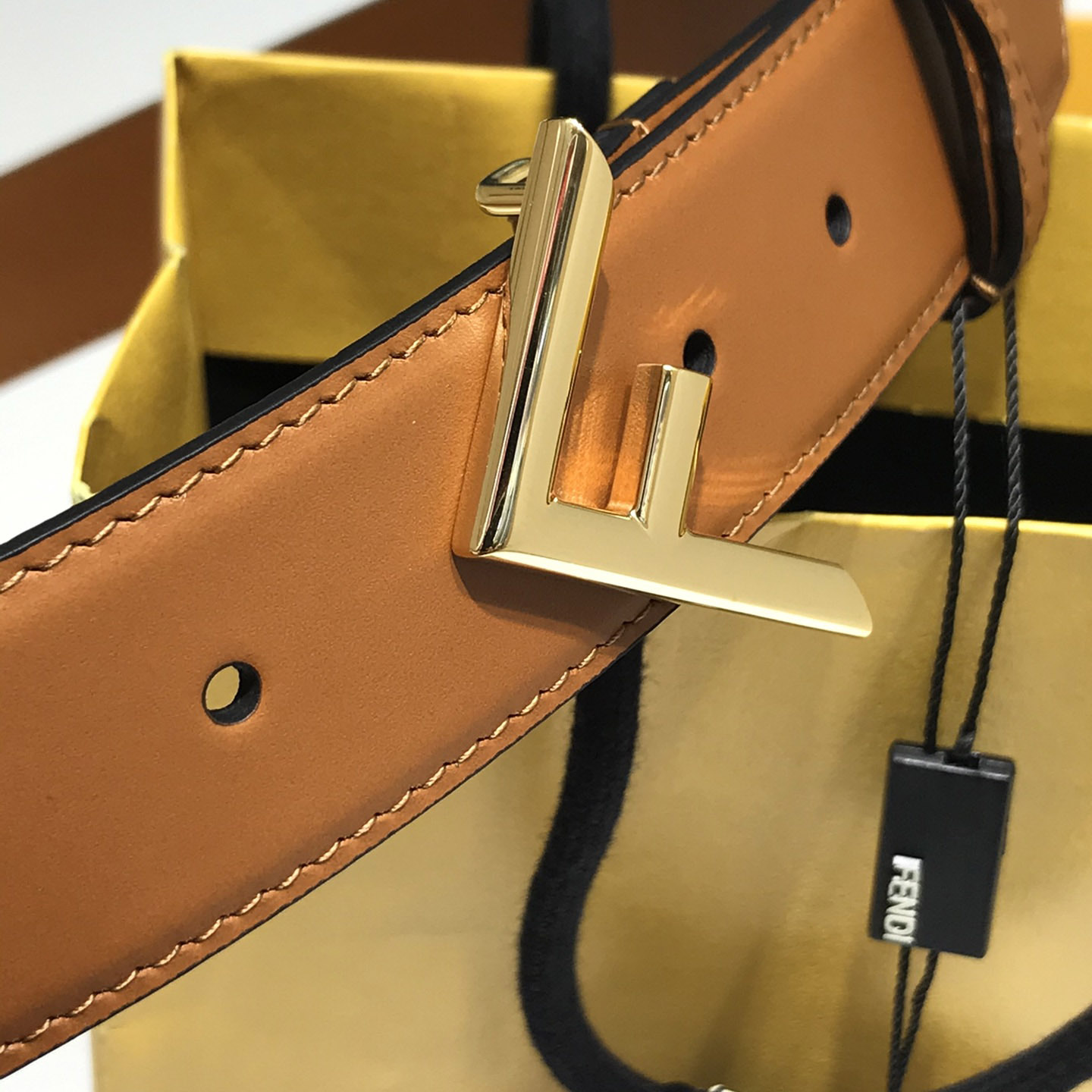 Fendi Brown Leather Belt - PerfectKickZ