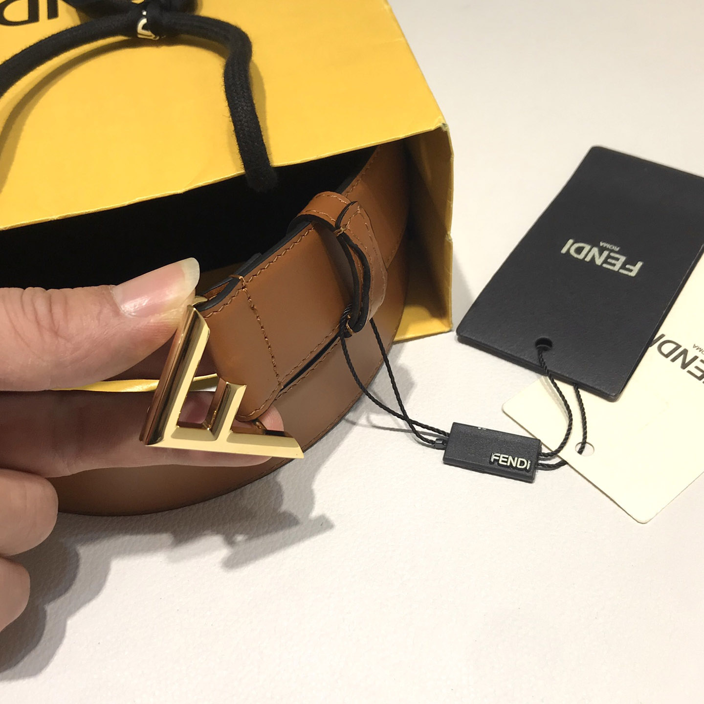 Fendi Brown Leather Belt - PerfectKickZ