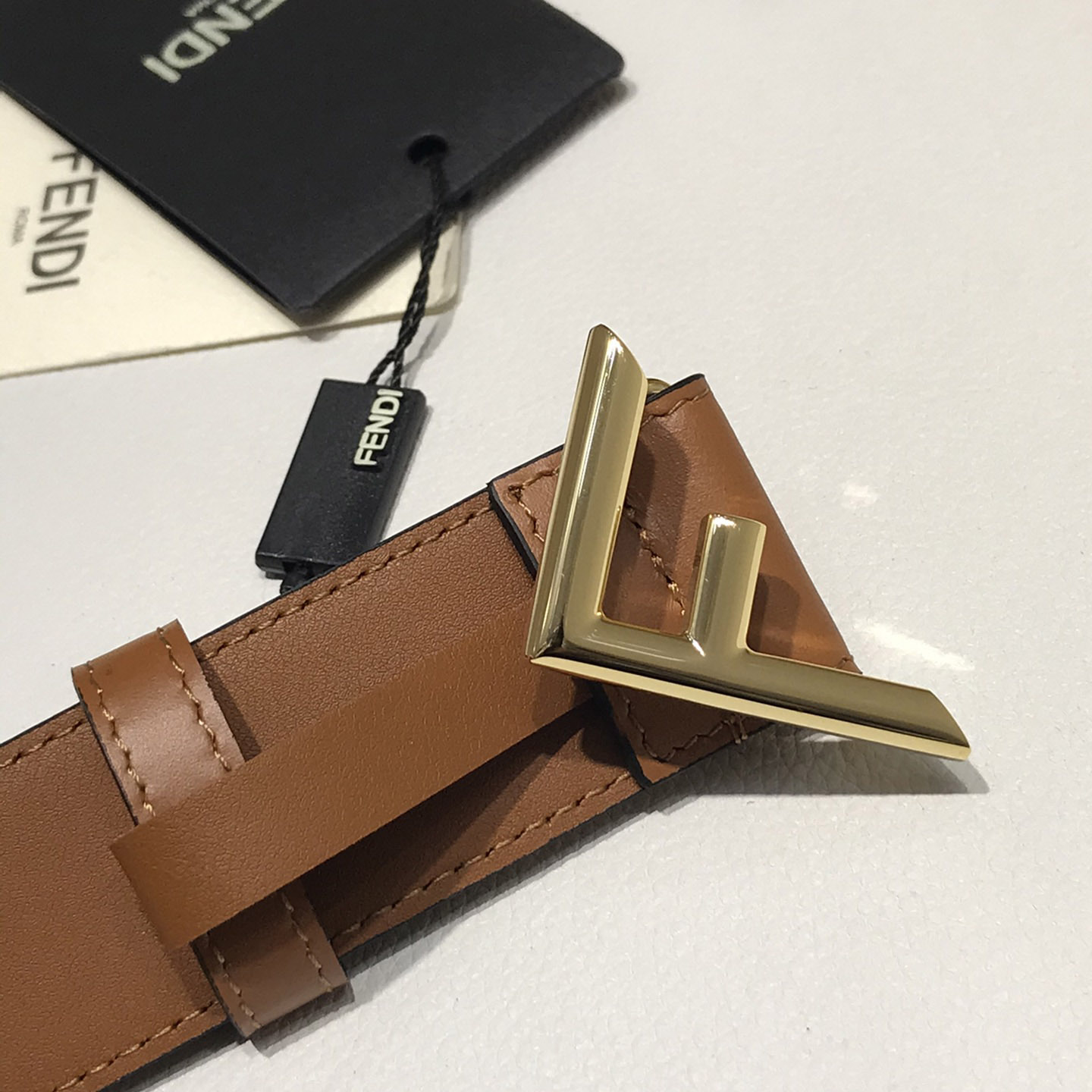 Fendi Brown Leather Belt - PerfectKickZ
