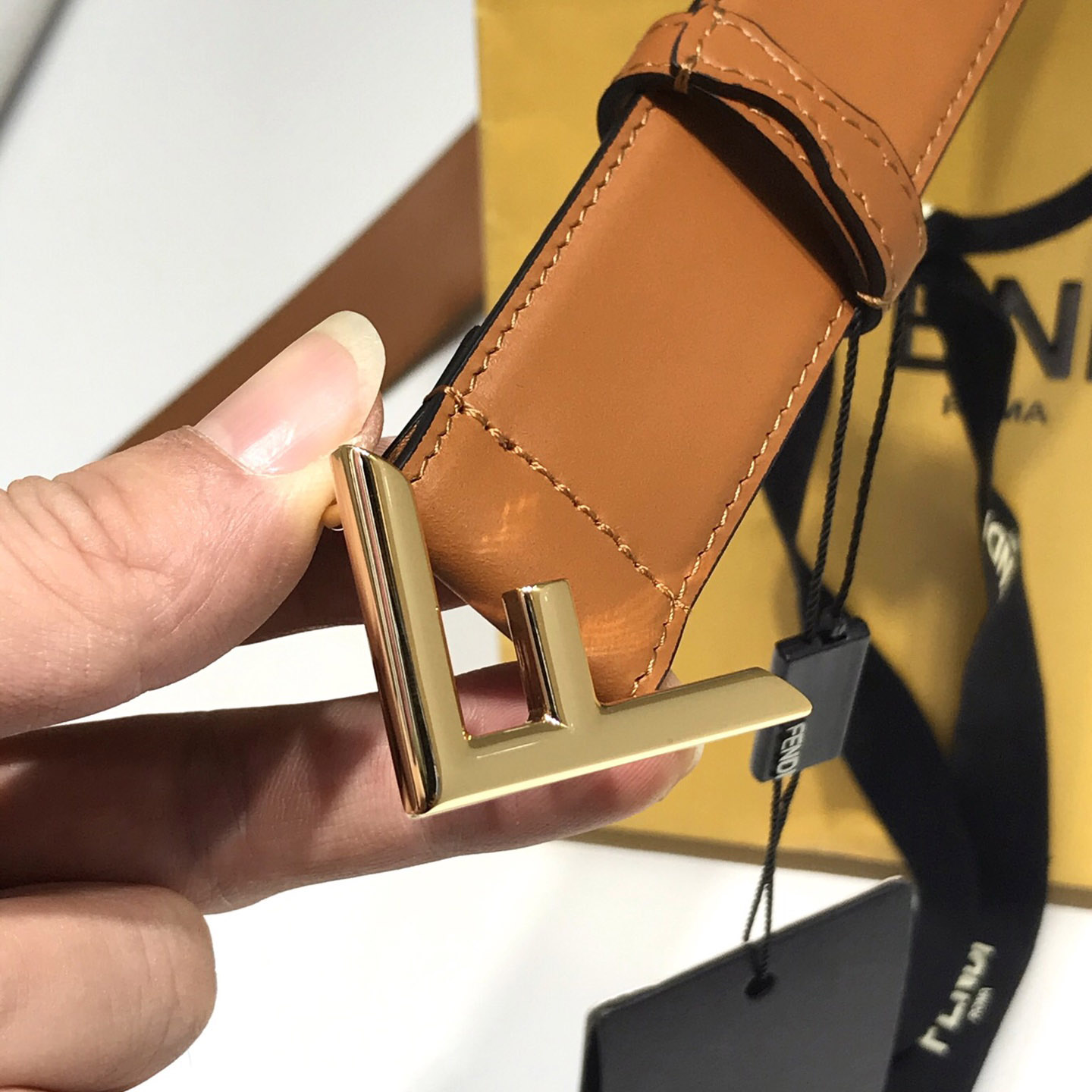 Fendi Brown Leather Belt - PerfectKickZ