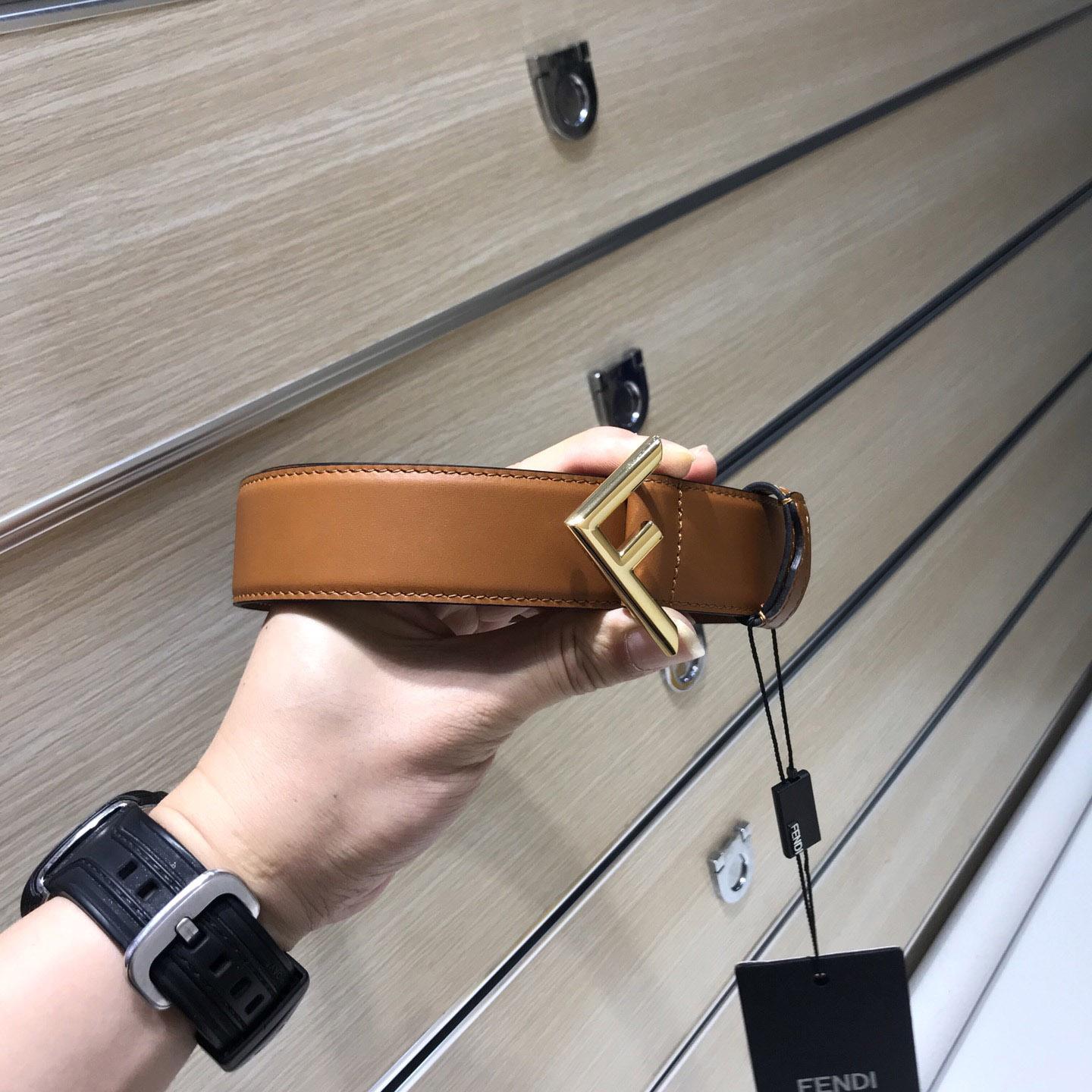 Fendi Brown Leather Belt - PerfectKickZ