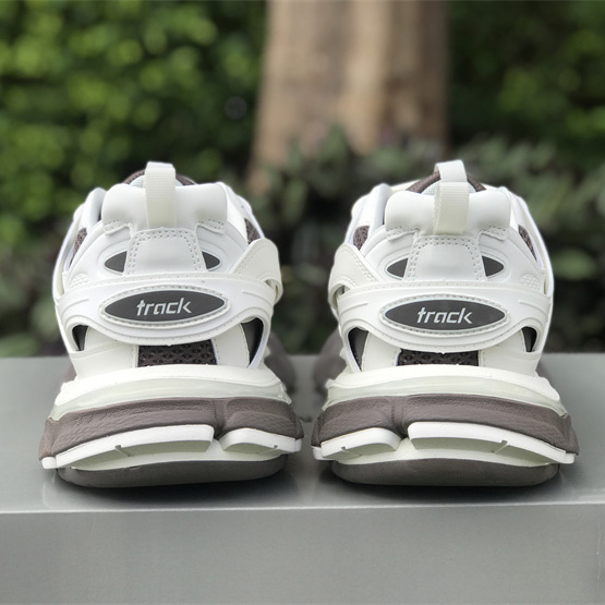 Balenciaga Track Sneaker In Off-White And Dark Grey Mesh And Nylon - PerfectKickZ