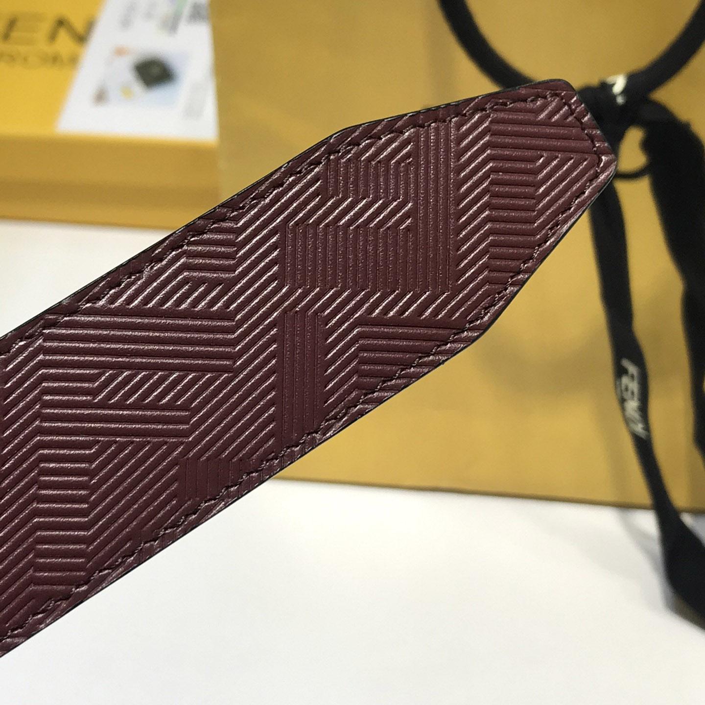 Fendi Edge Burgundy Leather Belt - PerfectKickZ
