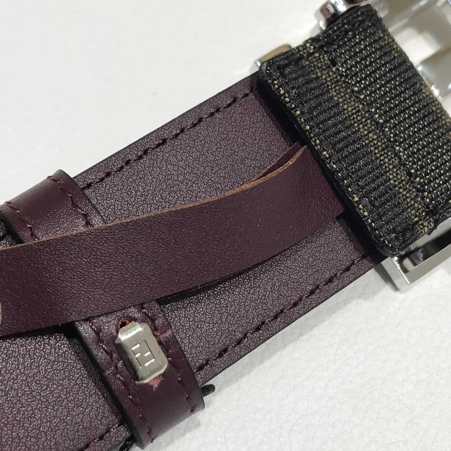 Fendi Brown Fabric Belt - PerfectKickZ