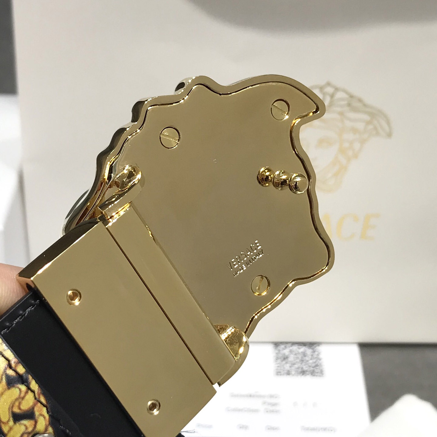 Versace Barocco Reversible Leather Belt  - PerfectKickZ