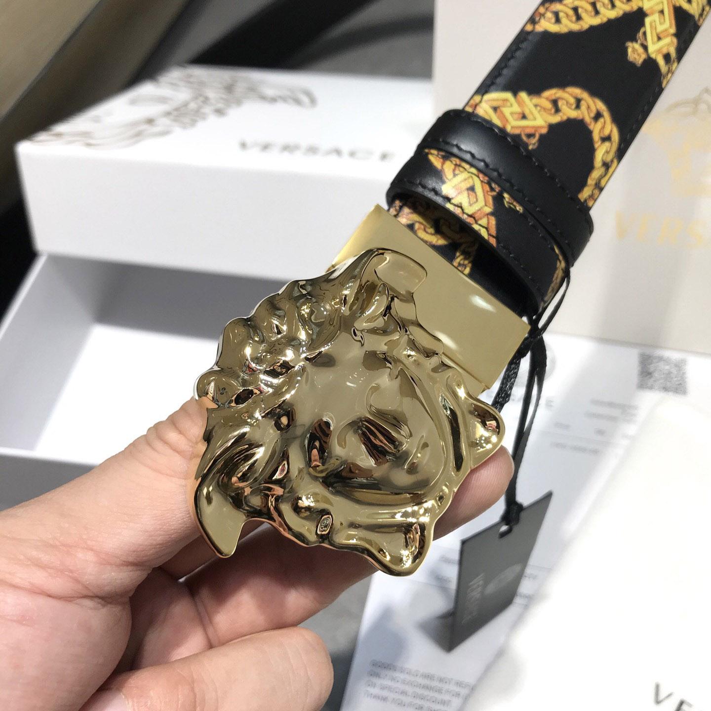 Versace Barocco Reversible Leather Belt  - PerfectKickZ