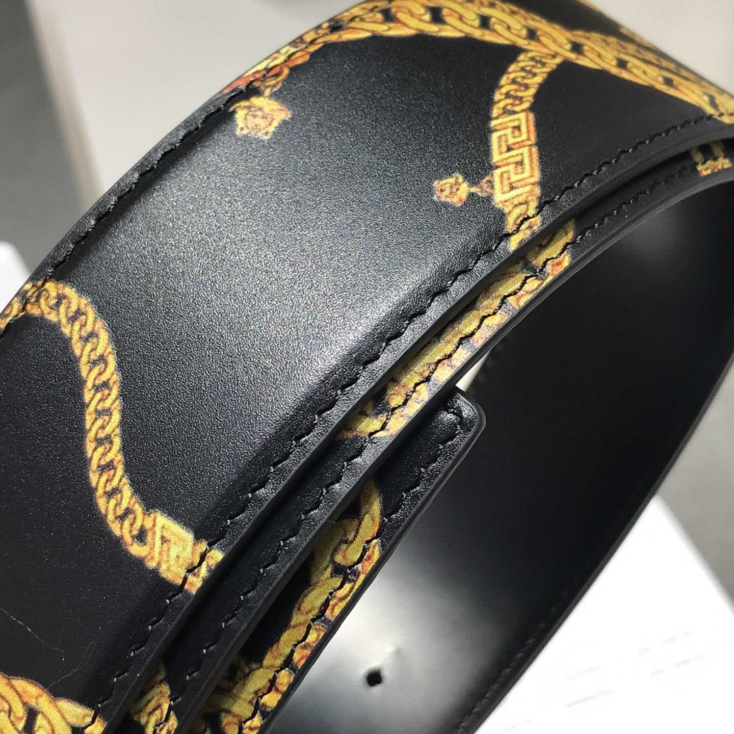 Versace Barocco Reversible Leather Belt  - PerfectKickZ