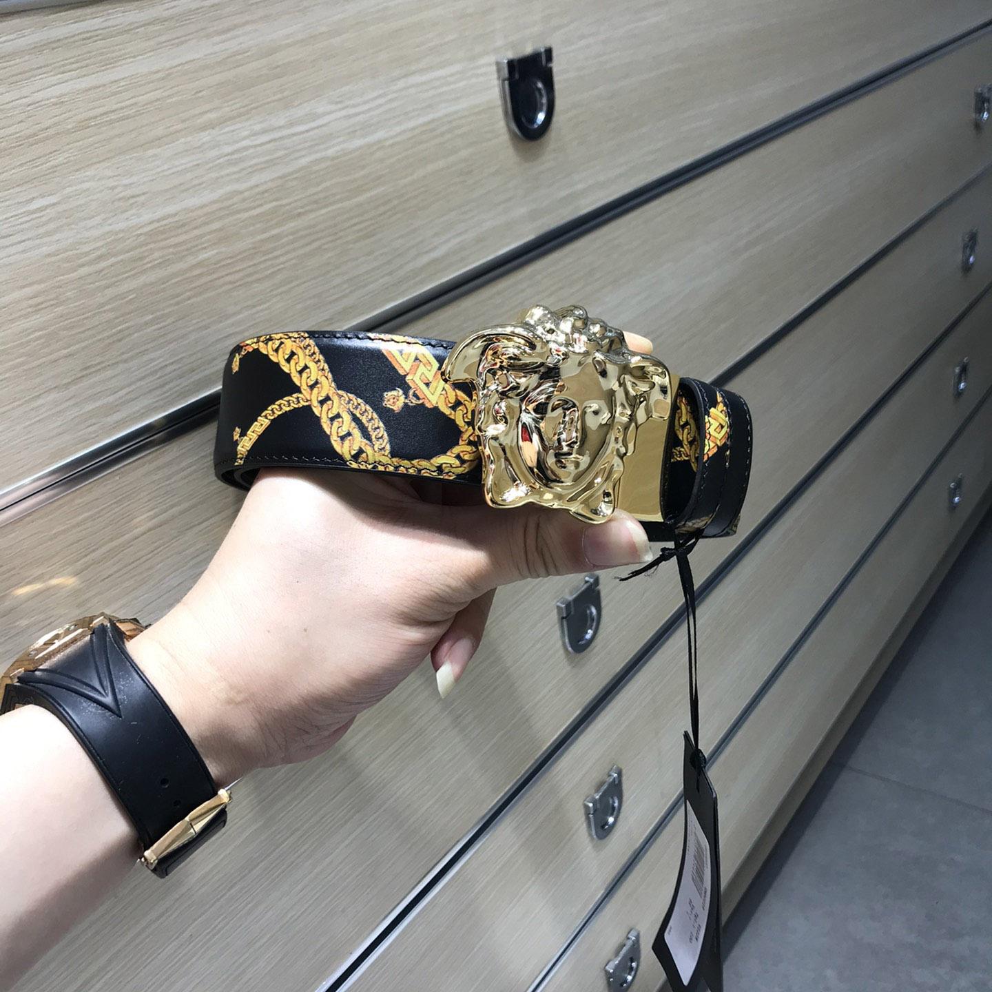 Versace Barocco Reversible Leather Belt  - PerfectKickZ