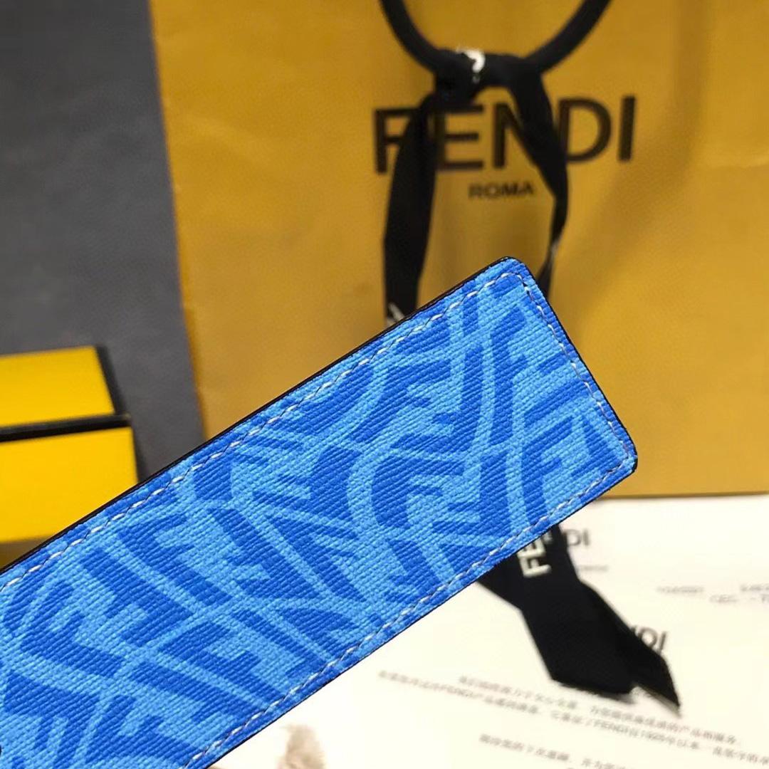 Fendi Blue Leather Belt - PerfectKickZ