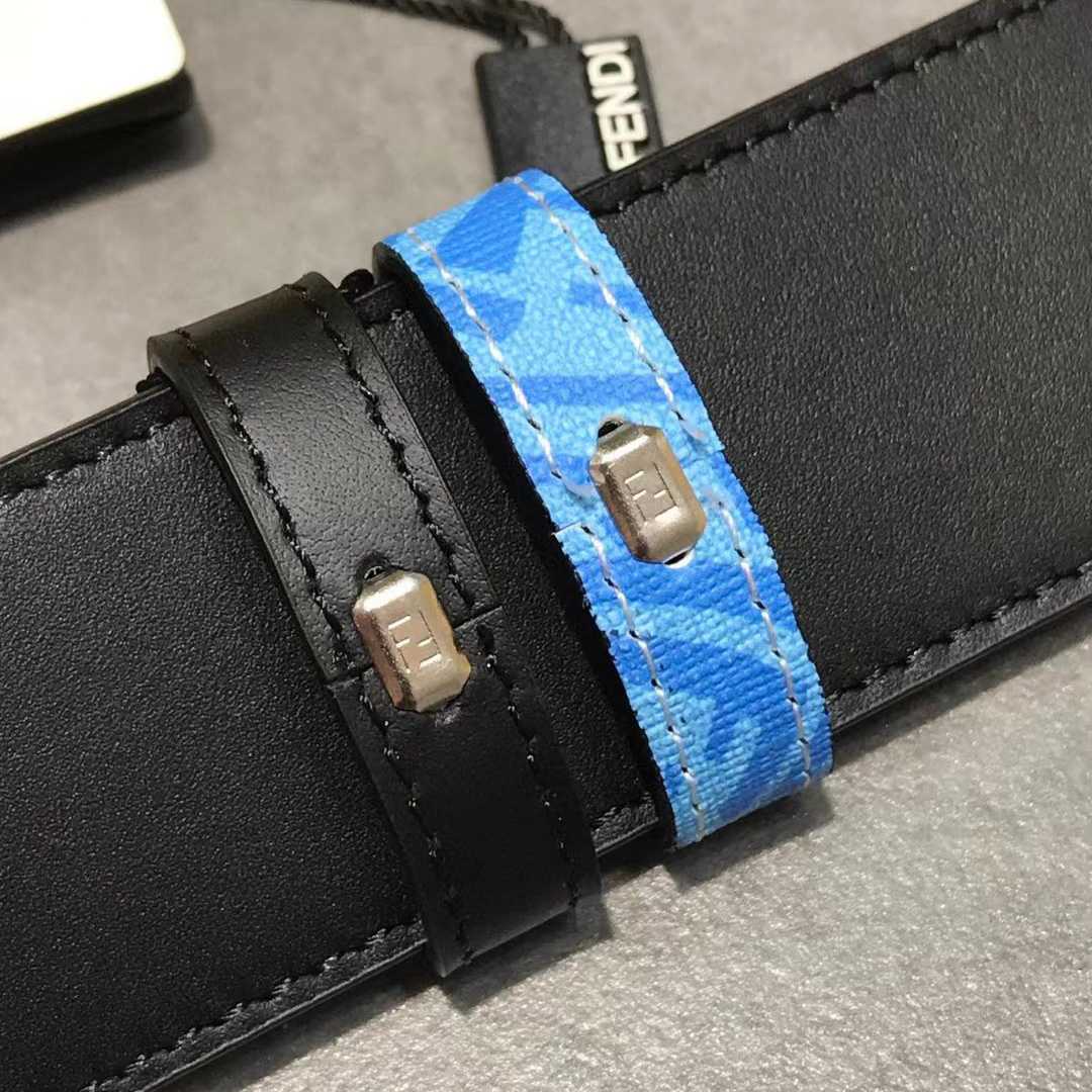 Fendi Blue Leather Belt - PerfectKickZ