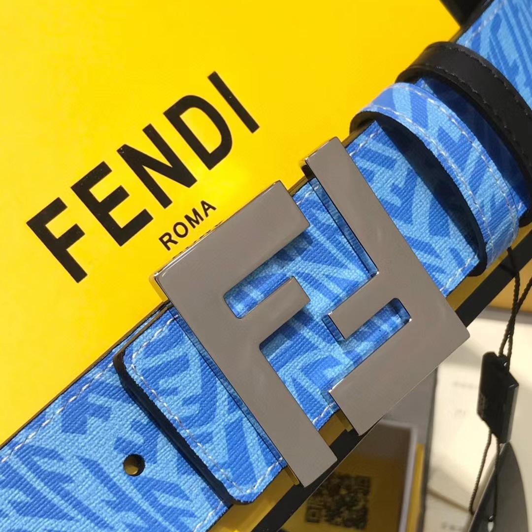 Fendi Blue Leather Belt - PerfectKickZ