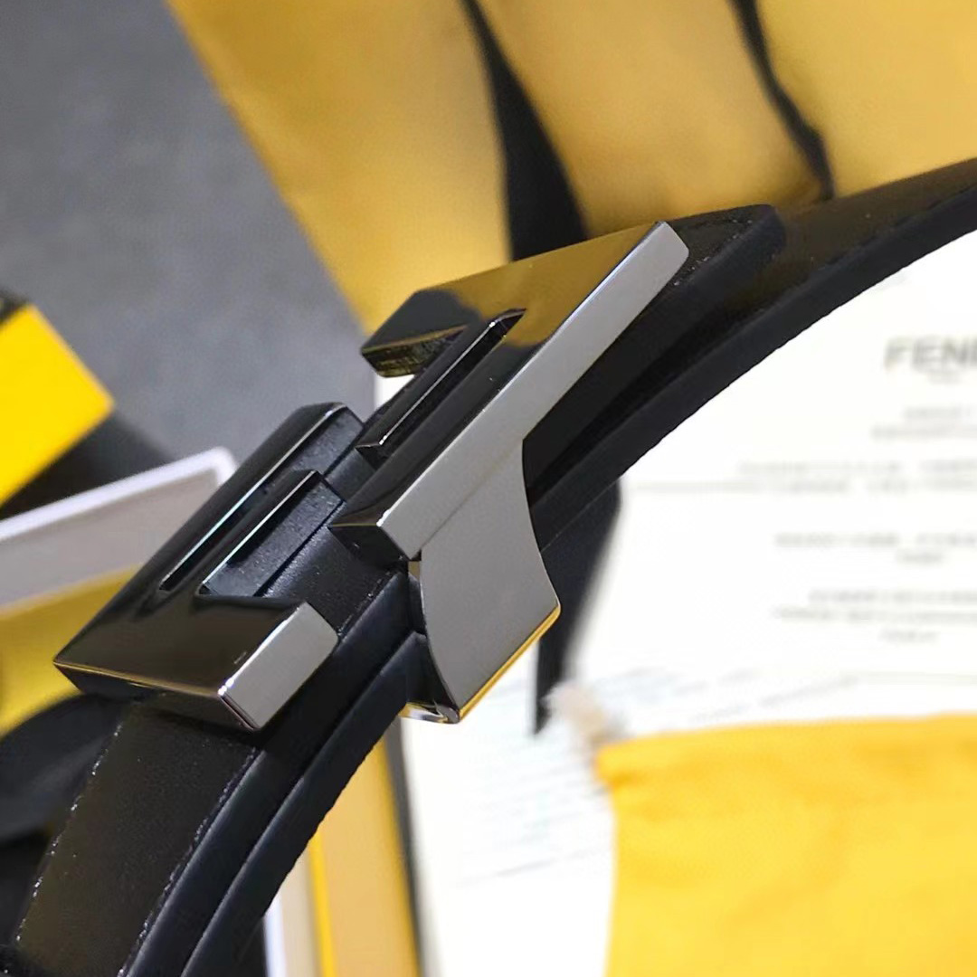 Fendi Blue Leather Belt - PerfectKickZ