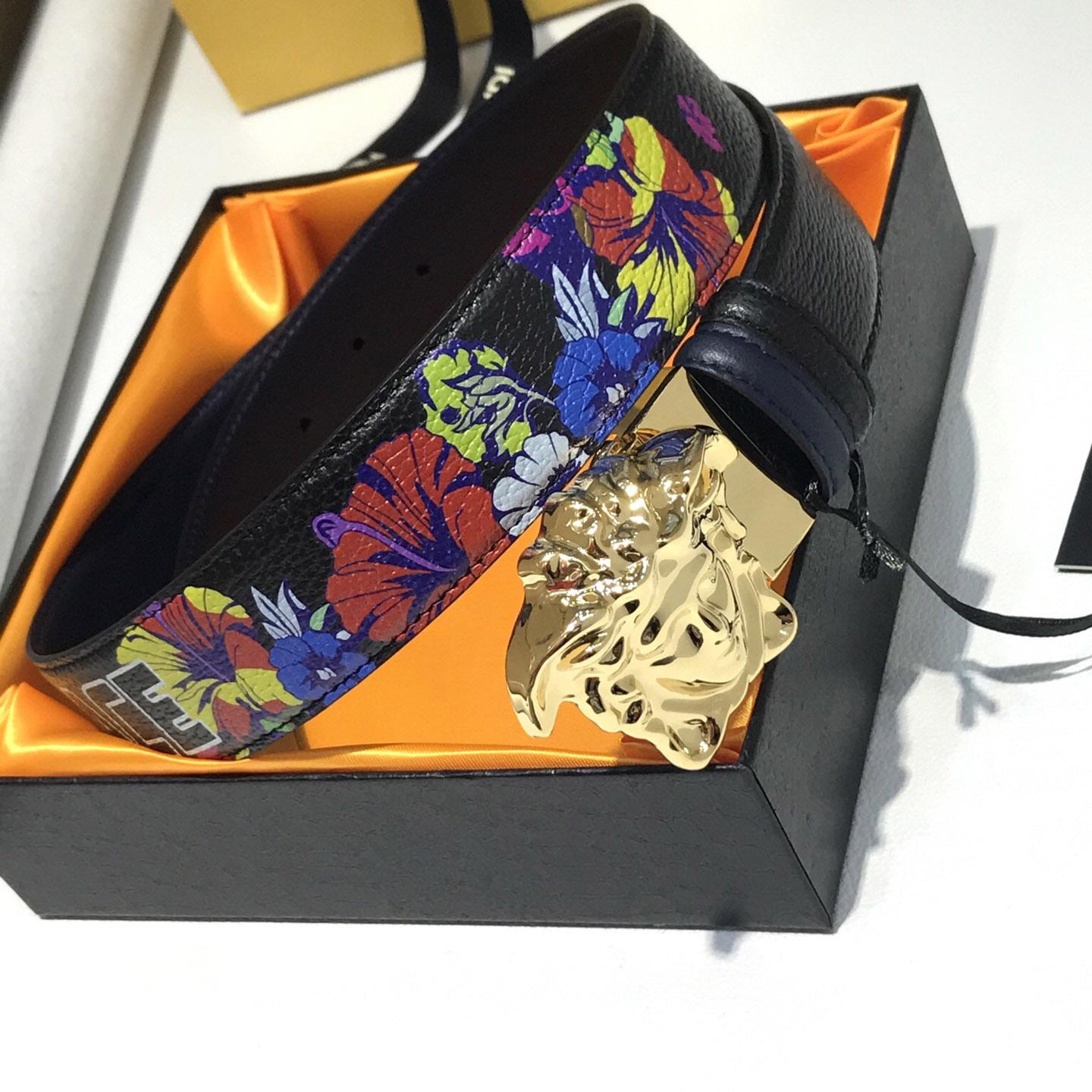 Versace Reversible Leather Belt  - PerfectKickZ