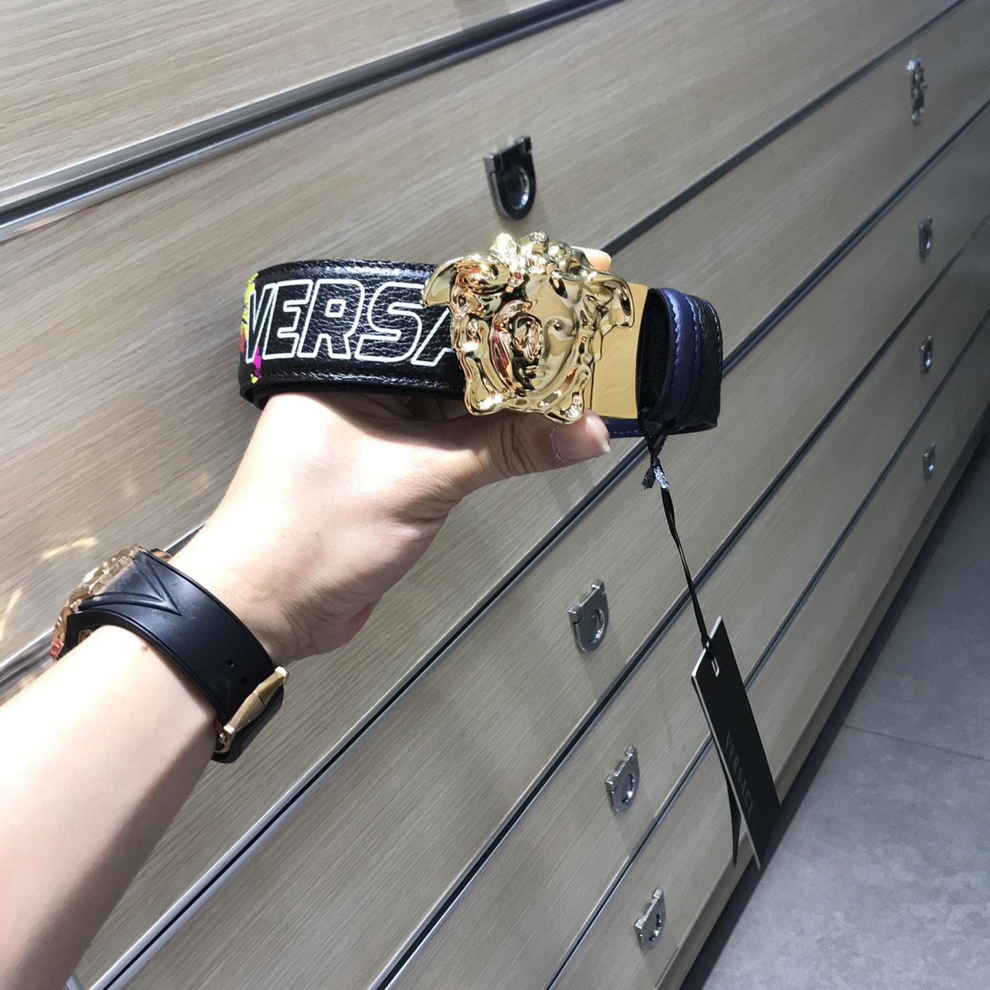 Versace Reversible Leather Belt  - PerfectKickZ